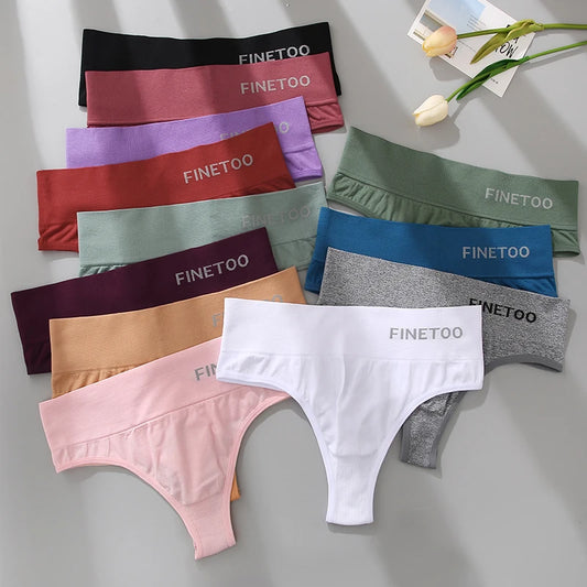 FINETOO 2 st/set M-2XL Formande G-string Trosor Dam Underkläder Hög Midja