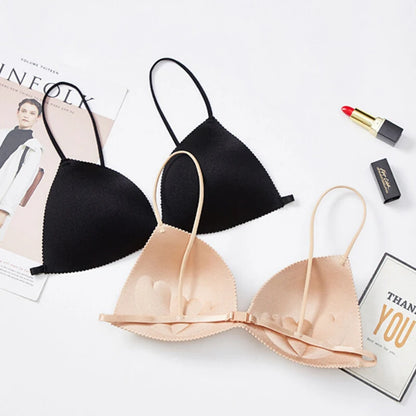 Women Seamless Bra Sexy No Wire Push Up Underwear Girls Students Breathable Thin 2 Colors Bras Female's Bra Breathable Gathered