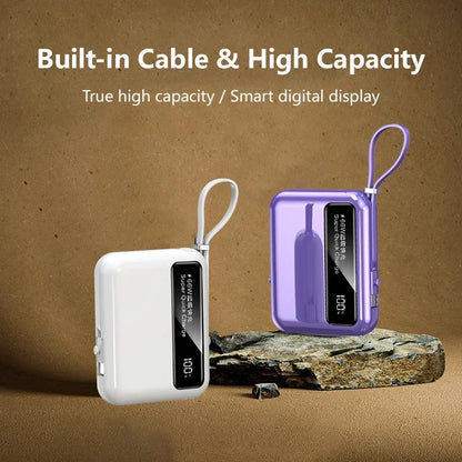 50000mAh Power Bank Comes with data cables Portable Auxiliary Spare External Battery Pack Charger For iPhone Android