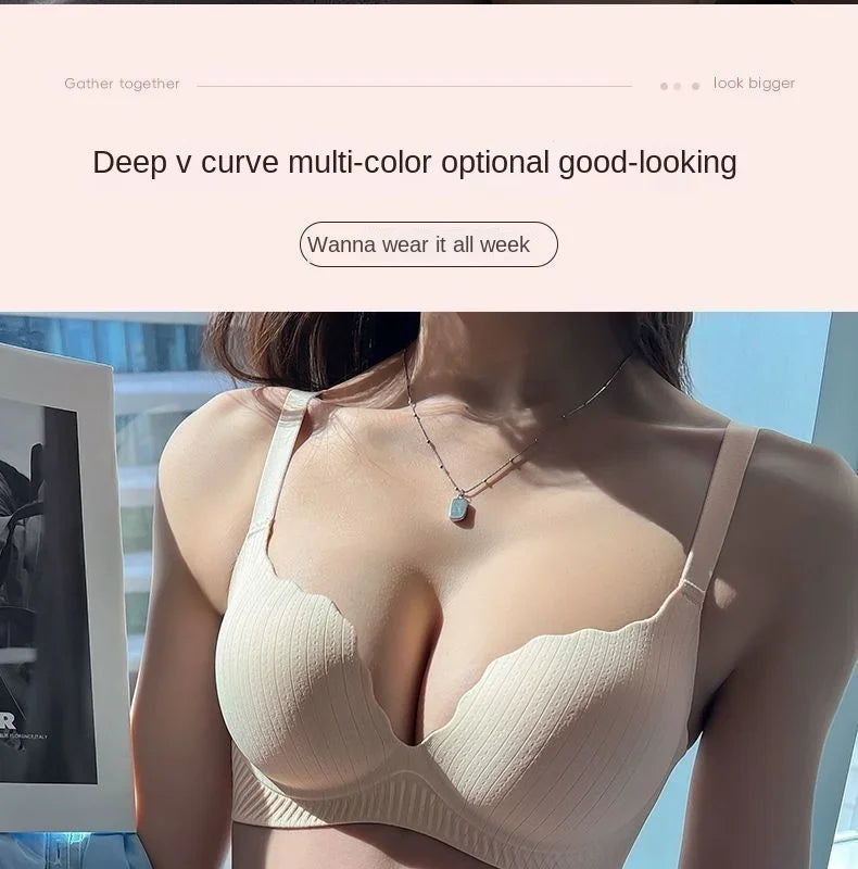 2026 New Push Up Bra for Small Chest  Ultra Thick 6CM Padded No Steel Ring Comfortable & Sexy Lift Lingerie for Flat Chest Women