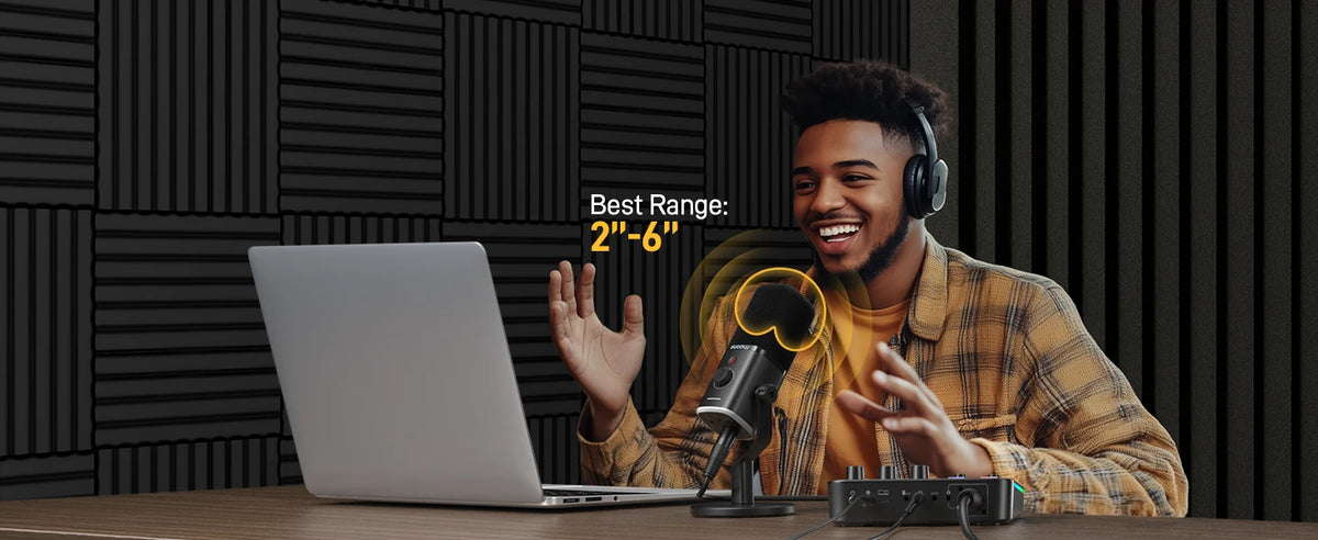 MAONO PD100X Dynamic Microphone. Software Noise Reduction Included. RGB Gaming Mic. Enhances Gaming Experience. Ideal for Record