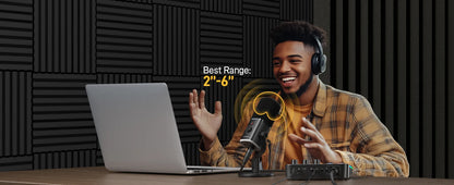MAONO PD100X Dynamic Microphone. Software Noise Reduction Included. RGB Gaming Mic. Enhances Gaming Experience. Ideal for Record