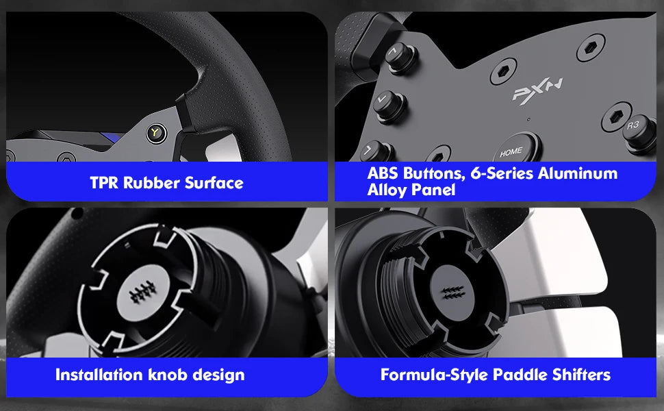 PXN V99 PC Racing Wheel Real Force Feedback Steering Wheel with Pedals Shifter Detachable 270/900 Degree Gaming Wheel