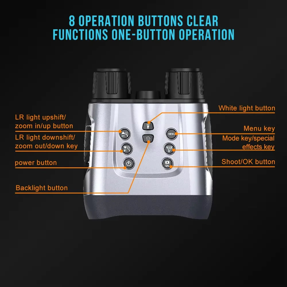 4K Night Vision Goggles with Holographic Display, Night Vision Binoculars 9000mAh Battery 1314 FT Range