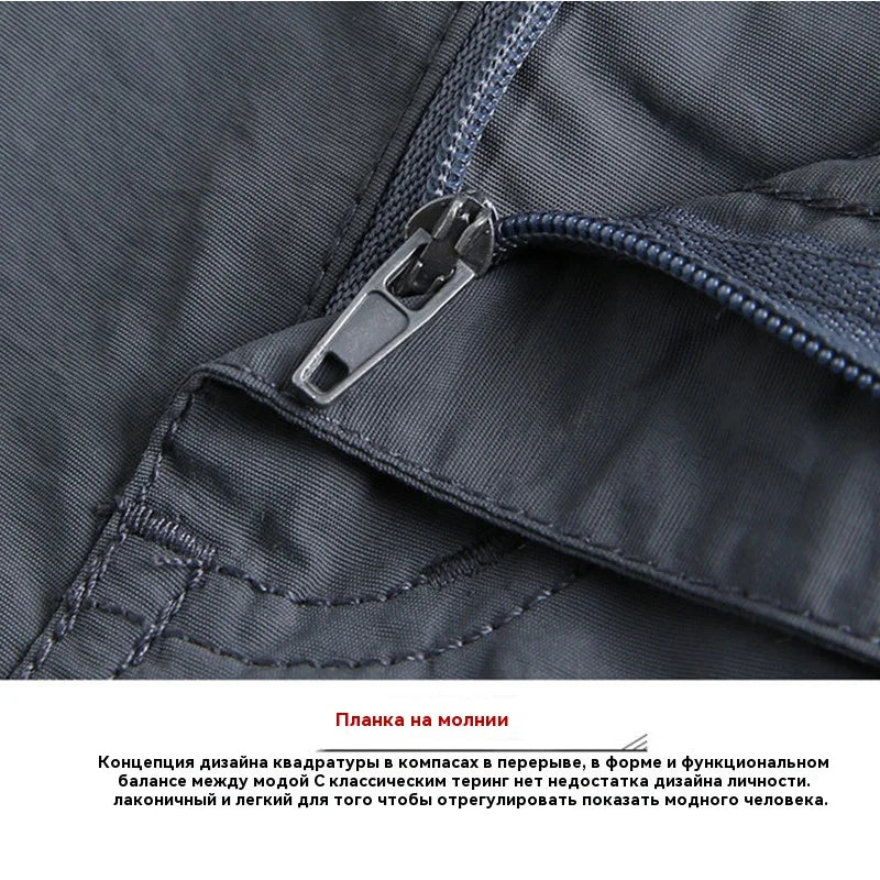 2025 Summer Men's Casual Cargo Trousers Outdoor Sports Pants Multi Pockets Tactical Pant Waterproof Camping Fishing Men Clothing