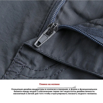 2025 Summer Men's Casual Cargo Trousers Outdoor Sports Pants Multi Pockets Tactical Pant Waterproof Camping Fishing Men Clothing