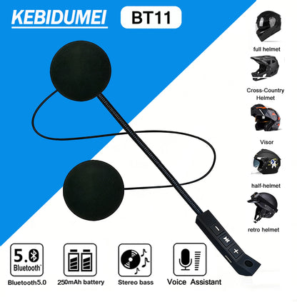 BT5.0 Motorcycle Helmet Headset BT11 Wireless Riding Headphone Anti-interference Motorbike Handsfree Waterproof Stereo Speaker