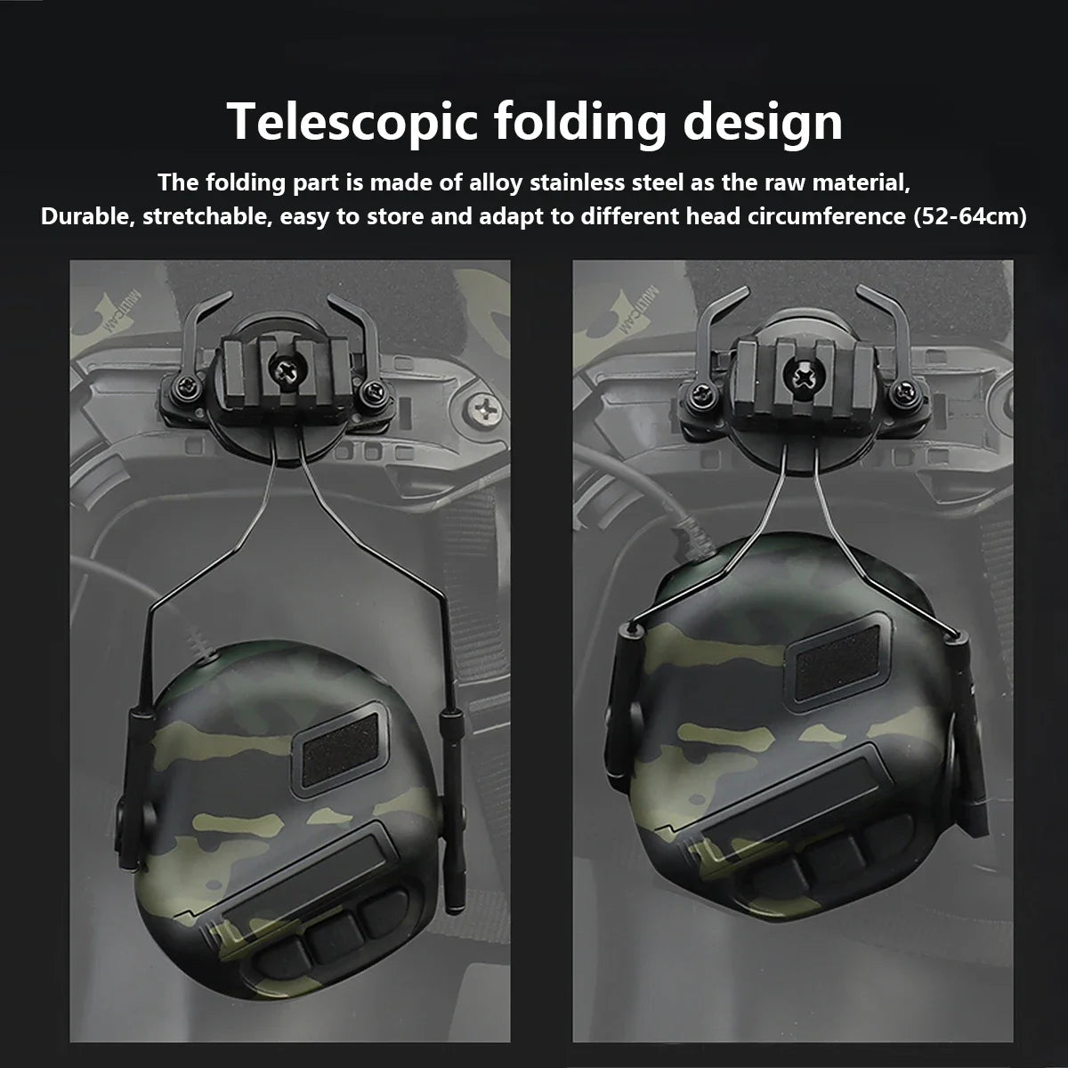 Tactical Helmet Headset Non-picking Noise-Cancelling Headset For Gen5 Helmet Headset Baofeng Radio PTT Adapter Mobile Earphone