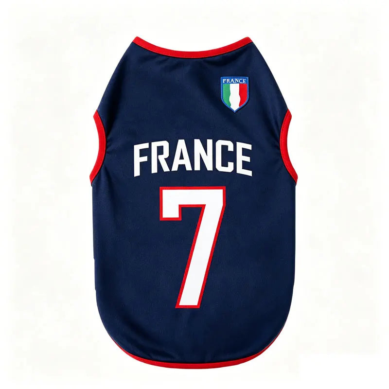 Sport Team Dog Jersey Number Print Dogs Vests Sport Style Breathable Mesh Puppy Sleeveless Shirt Small Medium Larg Pets Clothes