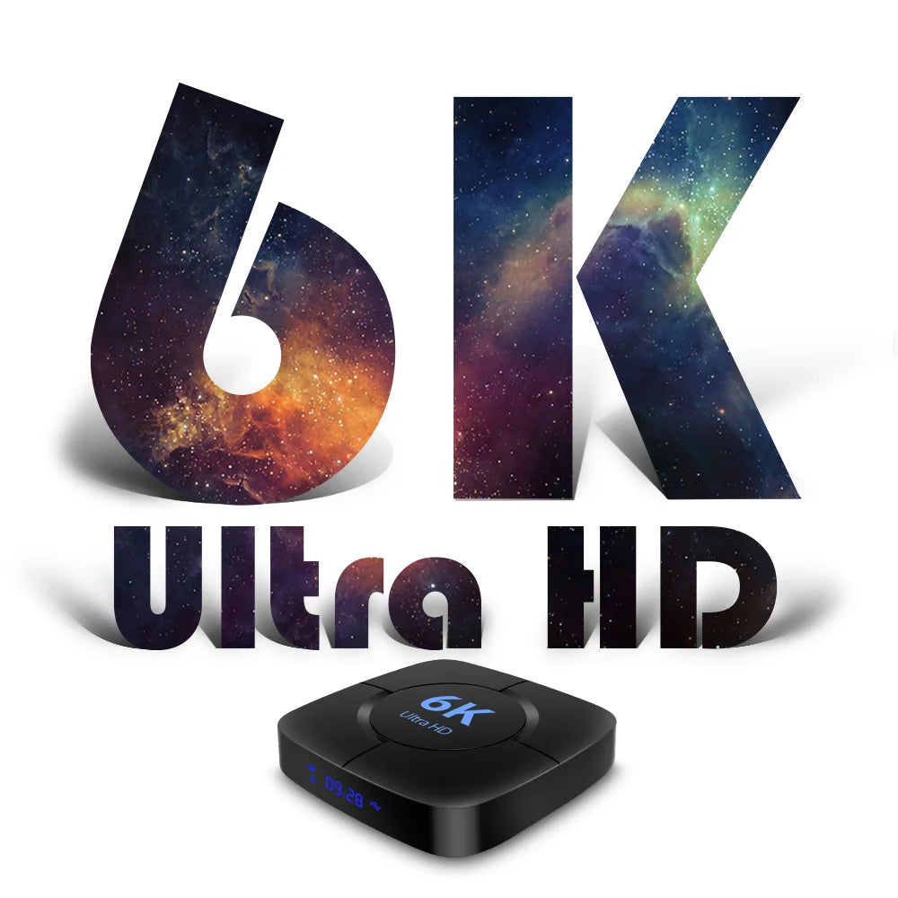 6K Android 10.0 TV BOX 4GB RAM 64GB ROM H616 Quad Core 2.4G/5G Wifi 6K Media Player Set Top Box