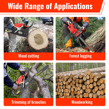 CONENTOOL Professional 58CC Gas Petrol Chainsaw 20" Chain Saw 2.55kW High Power Wood Cutter for Tree Felling Firewood Farm Forestry Garden Tool