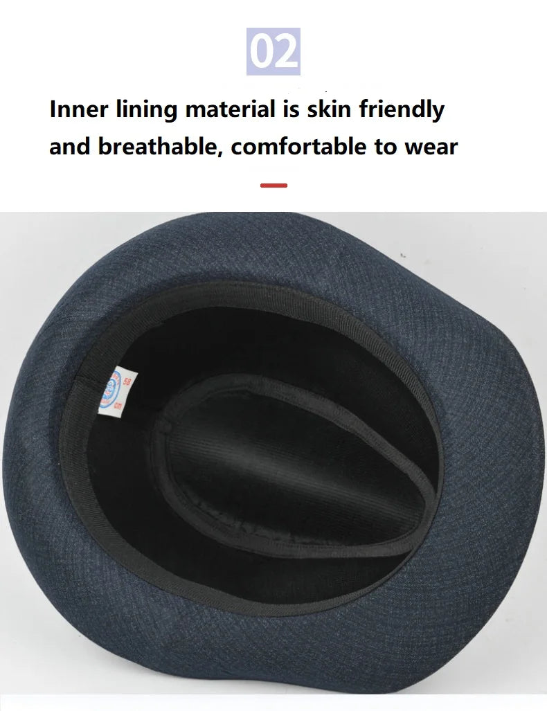 Autumn&Winter Hats For Men Fedoras Top Jazz Plaid Hat Adult Bowler Hats
