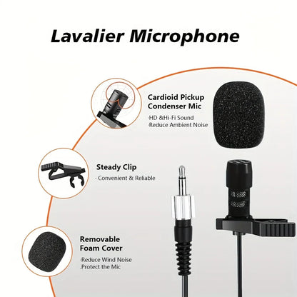 LMBGM-D44 Wireless Microphone System 4 Channel Lavalier/Headset Mic UHF Fixed Dual Band Wireless Set for Church Wedding Party