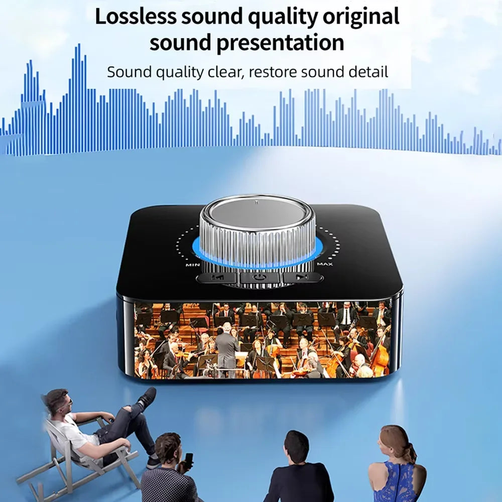 Bluetooth 6.0 Audio Receiver Transmitter With FM, NFC, RCA AUX, USB TF Card Playback For Home Stereo Use With Hands-Free Calling