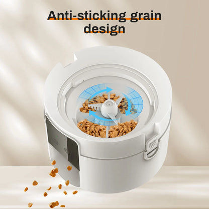 2L Smart Auto Pet Feeder Timing 5V USB Smart Automatic Dog Pet Feeder For Cats Dog Button WIFI APP Intelligent Dry Food Dispenser Dog Bowl No 5V USB Plug