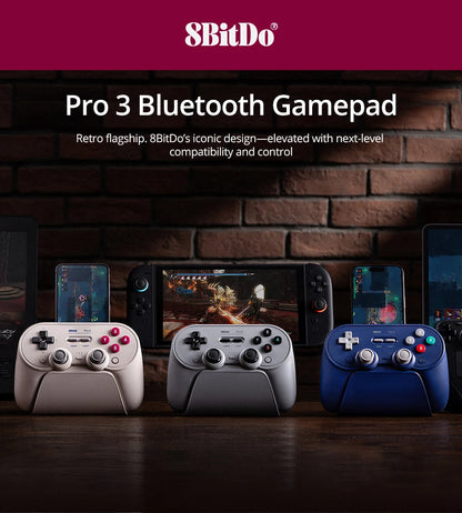 8BitDo Pro 3 Bluetooth Game Controller Wireless Gamepad with TMR Joysticks for NS Nintendo Switch 2, PC Windows, ANDROID, iOS
