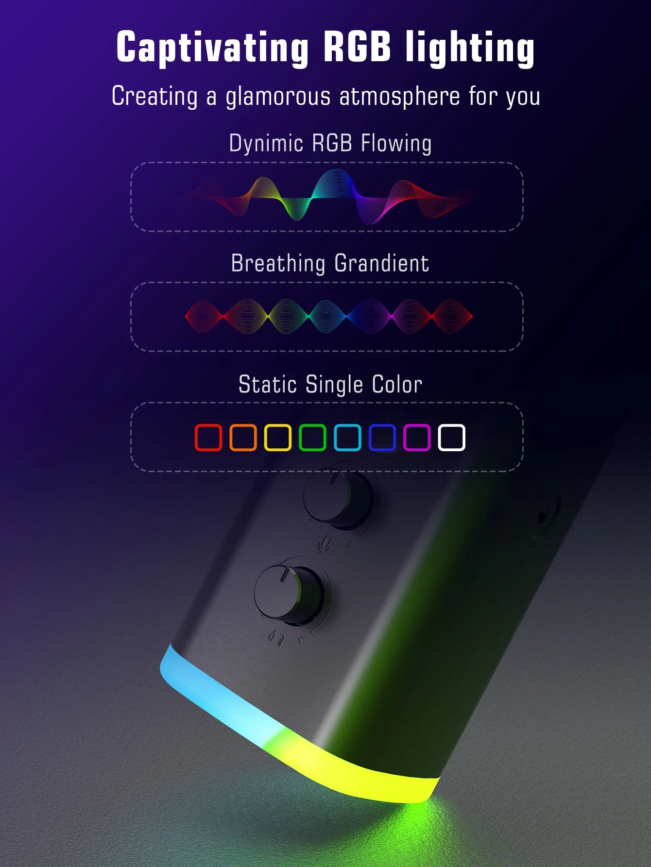 FIFINE Dynamic XLR Microphone Kit with Boom Arm for Mixer,Gaming USB Mic Set with RGB,Volume Control for PC PS5/4 AmpliGame AM8T