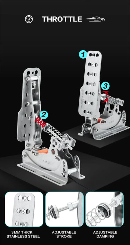 SIMJACK UT Pedals Sim Racing Pedals PC Racing Simulator Pressure Sensor  Load Cell  HE Hydraulic Pedal