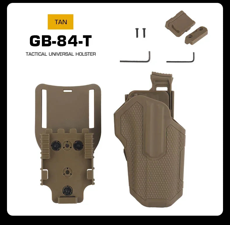 Taktiskt högerhandshölster GB-84 med justerbar vinkel och snabbfäste