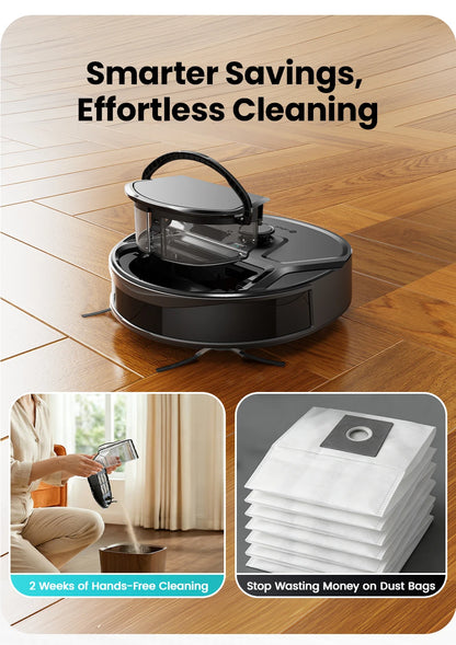 Lefant M265 Robot Vacuum Cleaner with Mapping, 20000Pa, Self-Cleaning Roller, Clean Water Wash, Laser dToF, Avoid PSD, Anti-Tangle, Compact, WiFi 2.4G/5G/Alexa/APP
