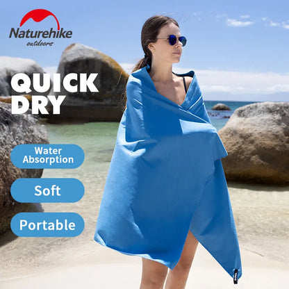 Naturehike Quick Drying Bath Towel Strong Absorbent Velvet Sides Soft Sport Towels for Tourist Fitness Gym Beach Swimming