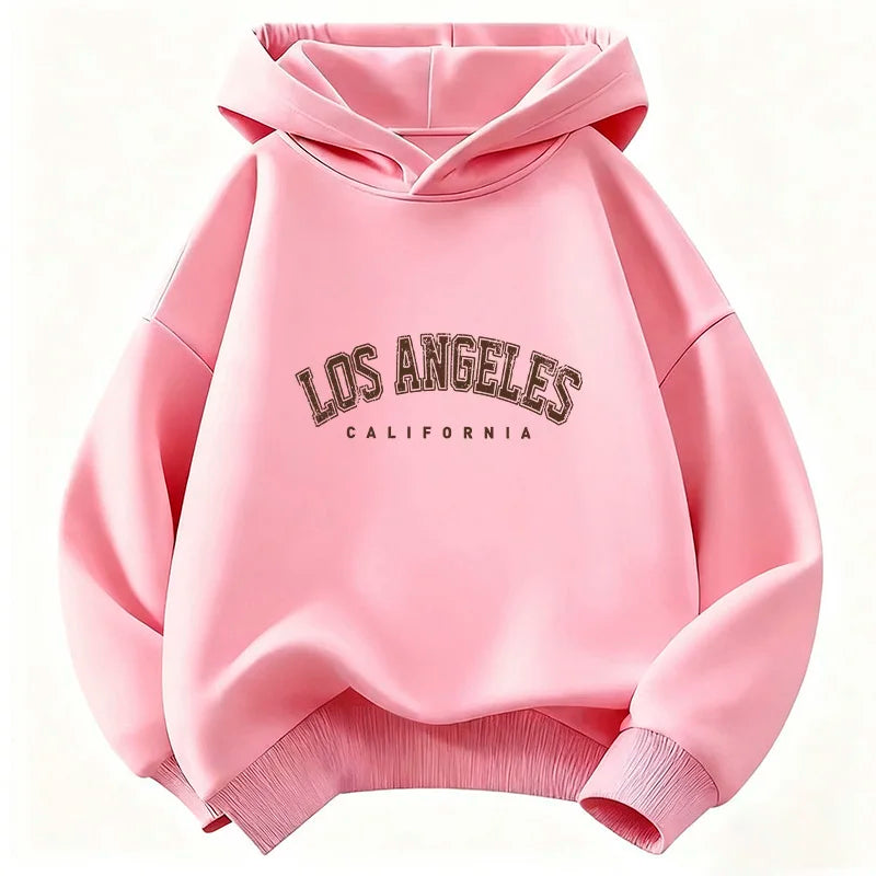 Casual Fashion Los Angeles California Letter Hoodie Kids Children's Sweatshirt Hoody Boys Girls Autumn Winter Hoodies
