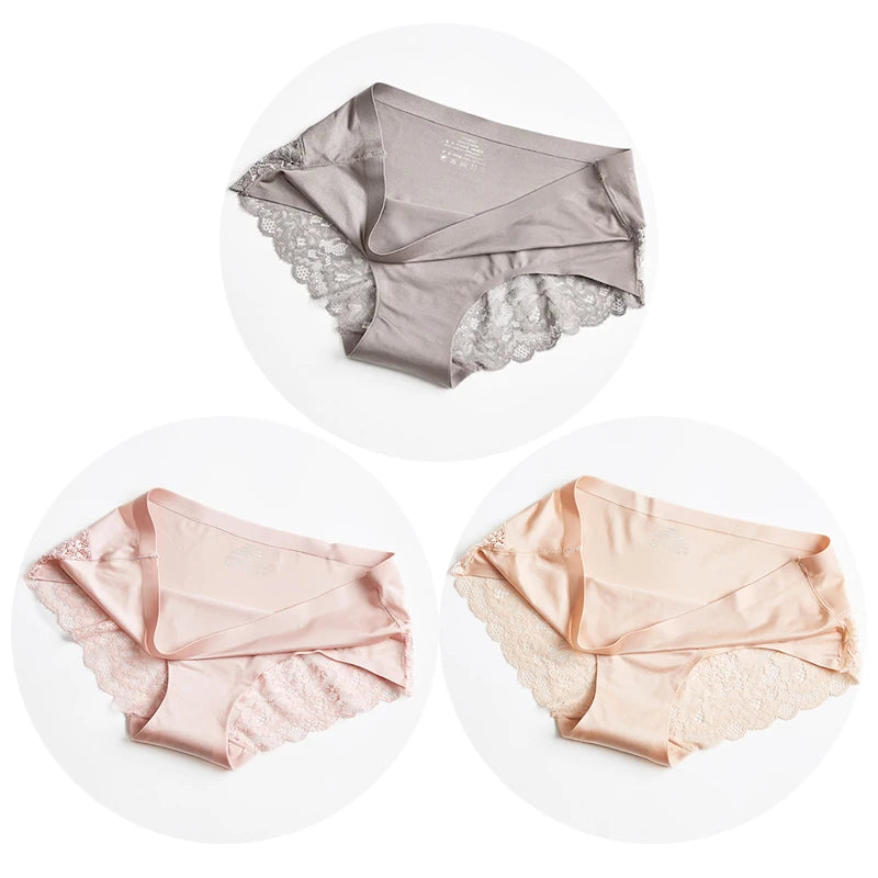 TrowBridge 3-pack Trosor i Spets och Satin - Stora Storlekar