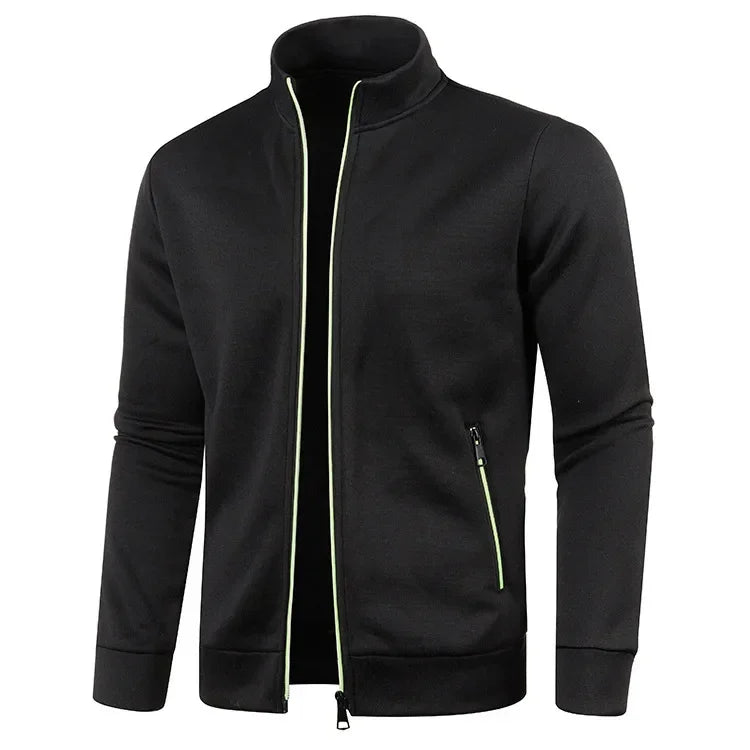 Herrhoodie med Dragkedja – Sportig Cardiganjacka för Höst & Vardag, S–3XL