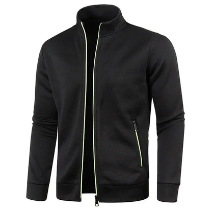 Herrhoodie med Dragkedja – Sportig Cardiganjacka för Höst & Vardag, S–3XL