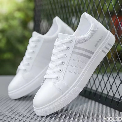 Casual board shoes för herr – platt sula och mångsidigt utseende