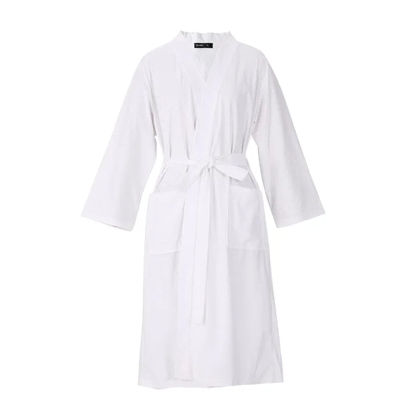 Unisex Kimono Badrock Lång – Lätt Mjuk Sommar & Höst Loungewear, 17 Färger M–3XL