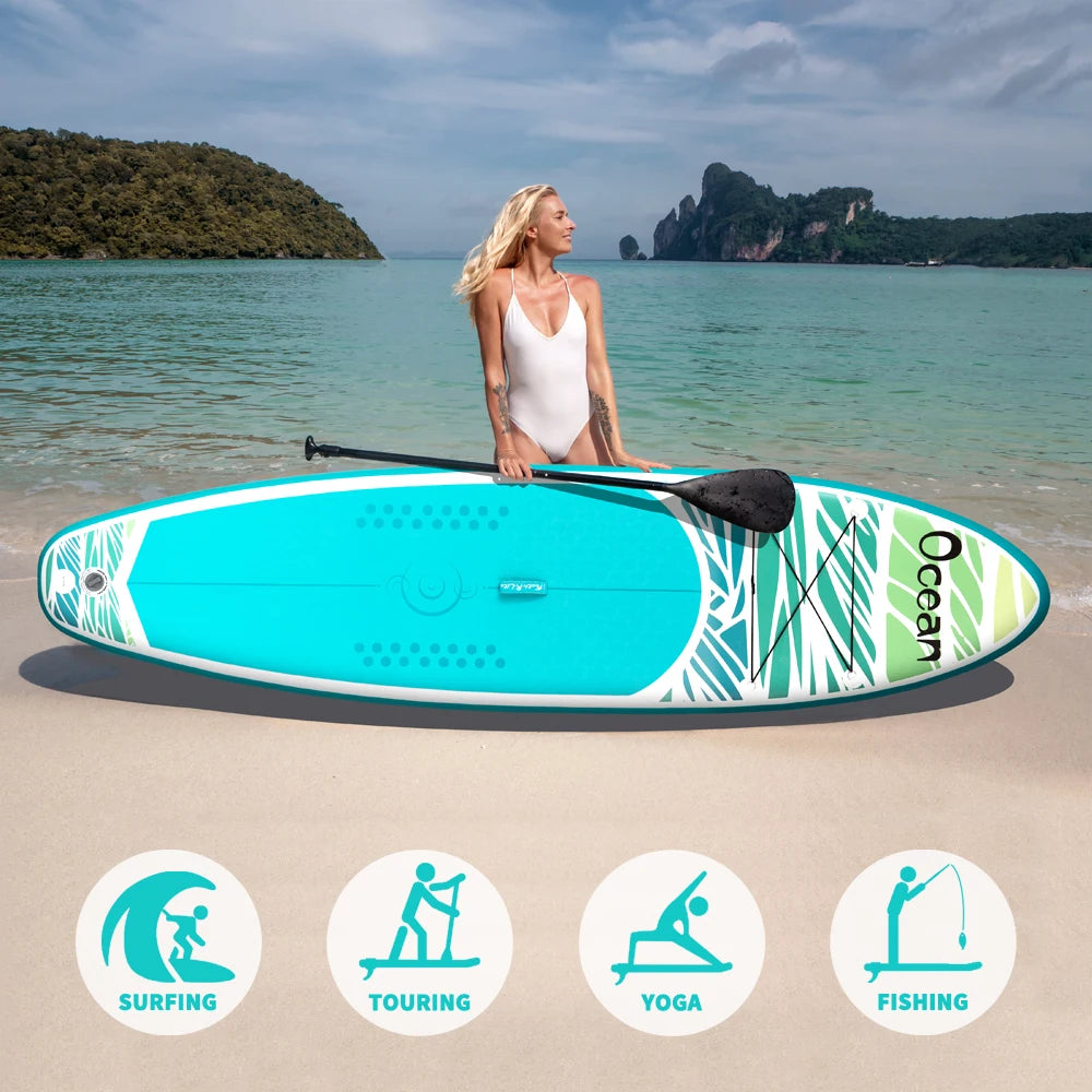 FunWater uppblåsbart SUP-bräde med tillbehör – flera storlekar