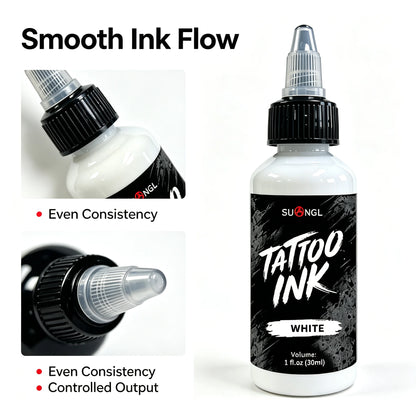 SUANGL Tattoo Ink White 60ml Colorant Black White Tattoo Ink High Quality Professional Tattoo Supplies