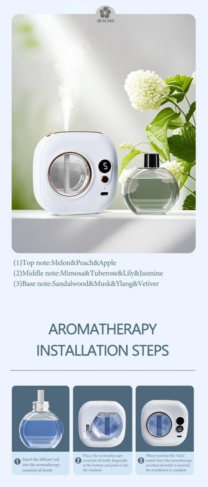 Rechargeable automatic aroma diffuser, essential oil diffuser, aroma essential oil, hotel bathroom aroma machine gift