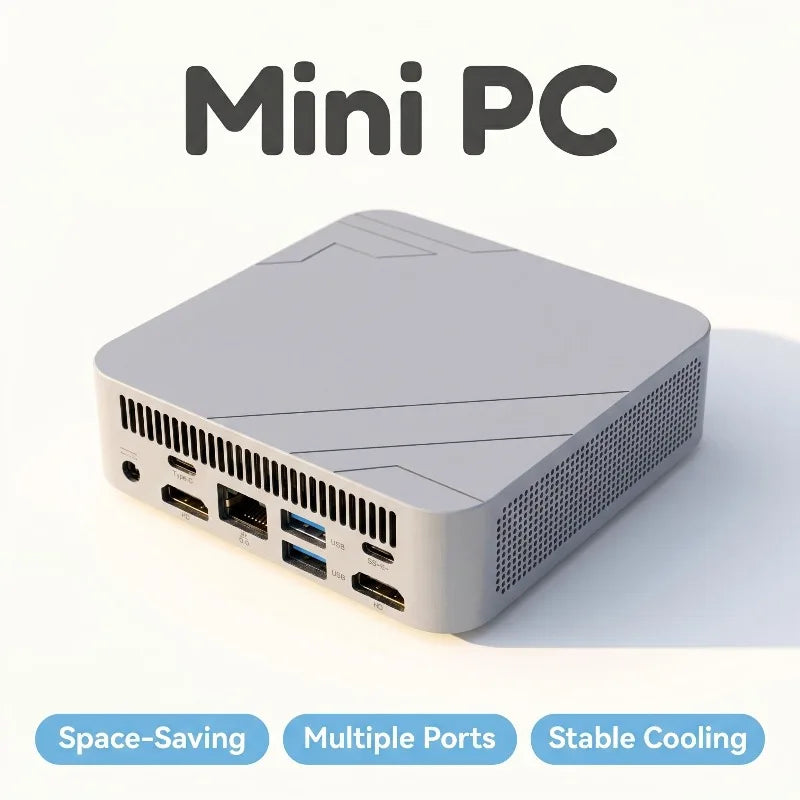 2026 NEW Portable Mini Computer Intel Core N150 with 1TB/2TB SSD, RAM, Versatile Ports for Gaming, Office Study.