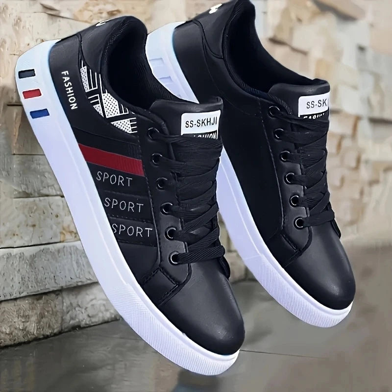 Herr-skatesneakers med låg profil – Andningsbar, halkfri PVC-sula, storlek 39–48, 3 färger