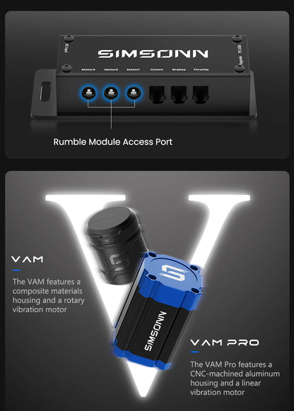 SIMSONN Plus X Sim Racing Simulator Pedal PC Simracing Pedals Support VAM Series Vibration Motor Driving Game Accessories