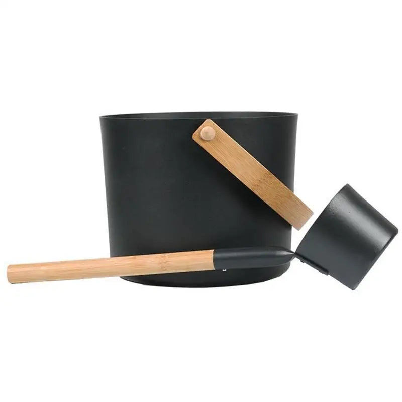 Sauna Bucket Hotel Portable Tool Luxurious Sauna Bucket Long Handle Spoon Bathroom Practical For Shower Bath Accessories