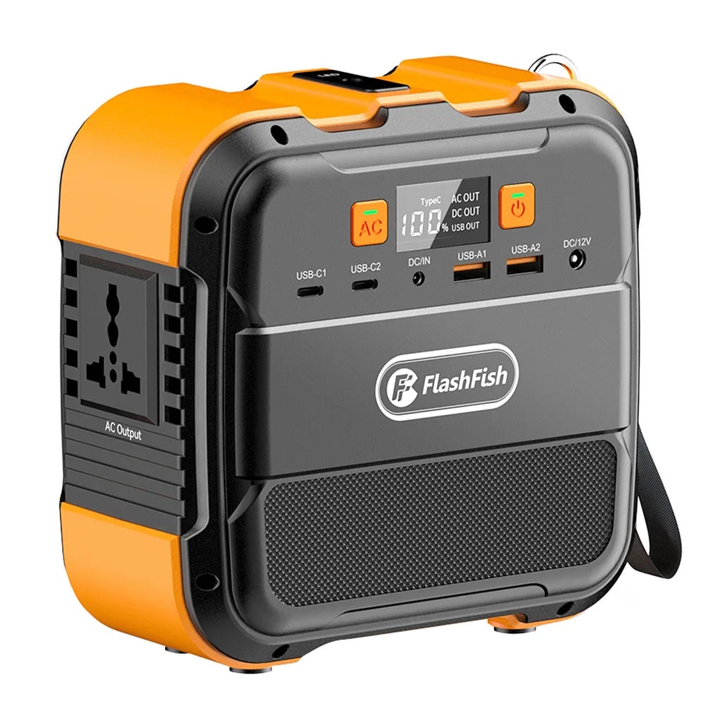 Flashfish A101 120W 98Wh 26400mAh Portable Power Station Backup Solar Generator for Outdoor Travel Camping Home SOS Flashlight
