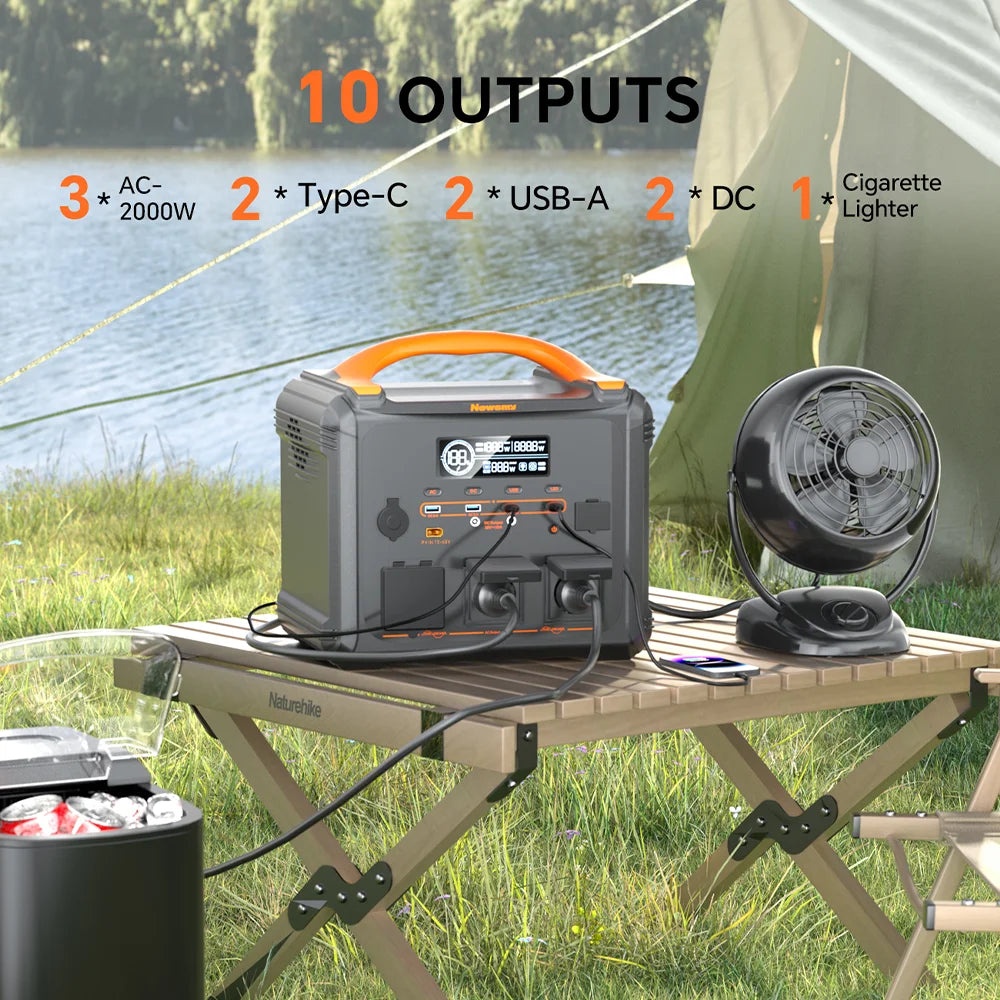 [Shipped From Within Europe]Newsmy S1210 Portable Power Station 1102.5Wh Capacity LiFePO4 Battery with 2500+ Cycles 2000W Rated Power 12 Output Ports Smart HD LCD Display LED Lighting