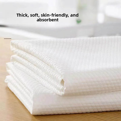 Thickened Large Size Disposable Towel for Face Washing Beauty Salon Foot Bath Towel Soft Absorbent Single Layer Plant Fiber