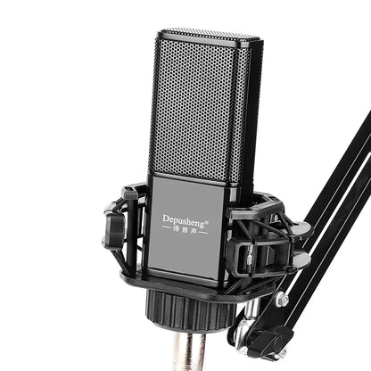 DEPUSHENG V12 Condenser Microphone 48V Sound Card Microphone Anchor Voice Recording Studio High Fidelity