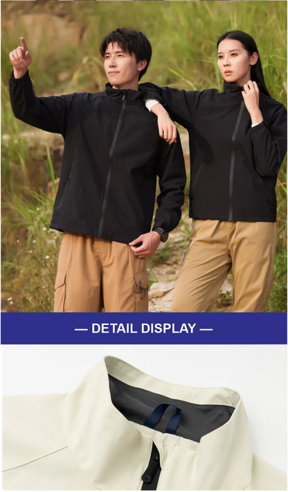 Outdoor Camping Waterproof And Windproof Stand Collar Jacket Custom Printed Embroidery Company Logo Outdoor Fishing Jacket 4xl