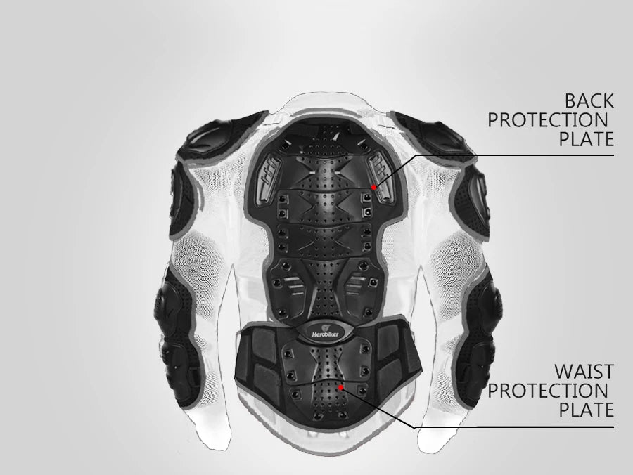 HEROBIKER Motorcycle Jacket Men Body Armor Motorcycle Armor Moto Motocross Racing Jacket Riding Motorbike Moto Protection  S-5XL