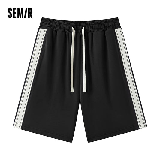 Herr Shorts Retro Sport – Mjuk Bomull Stretch Elastisk Midja Sommar, 3 Färger M & L