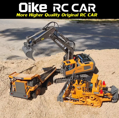 Oike 4WD Radiostyrd Grävmaskin Dumpare Bulldozer RC-bil