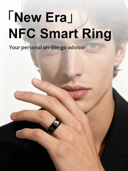 IP68 Waterproof Ceramic NFC Smart Ring Door Access Control Sleep Sports Health Tracking Minimalist Wearable Smartlife Key Ring