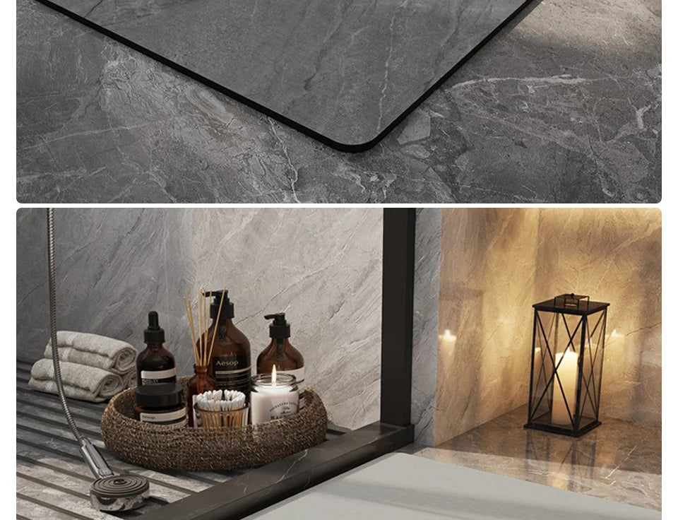 Bathroom Carpet Home Decoration Bath Absorbent Marbling Floor Mat Toilet Rug Doormat Non-slip Foot Mats Alfombra De Baño 양탄자