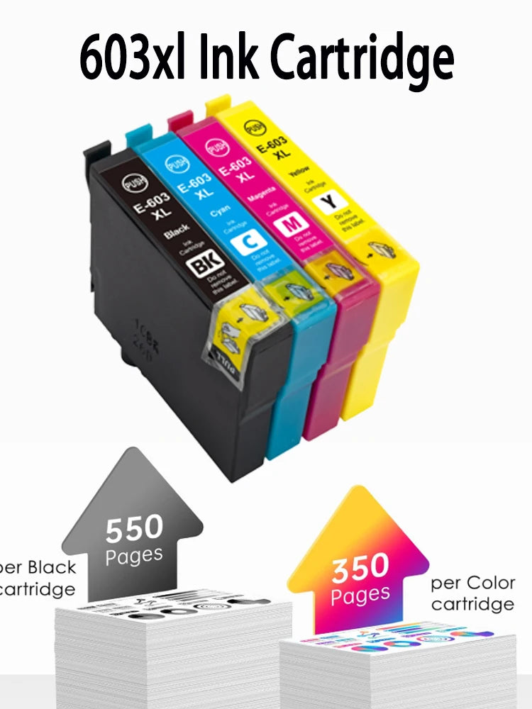 T603XL-kompatibla bläckpatroner för Epson – 4 eller 5-pack