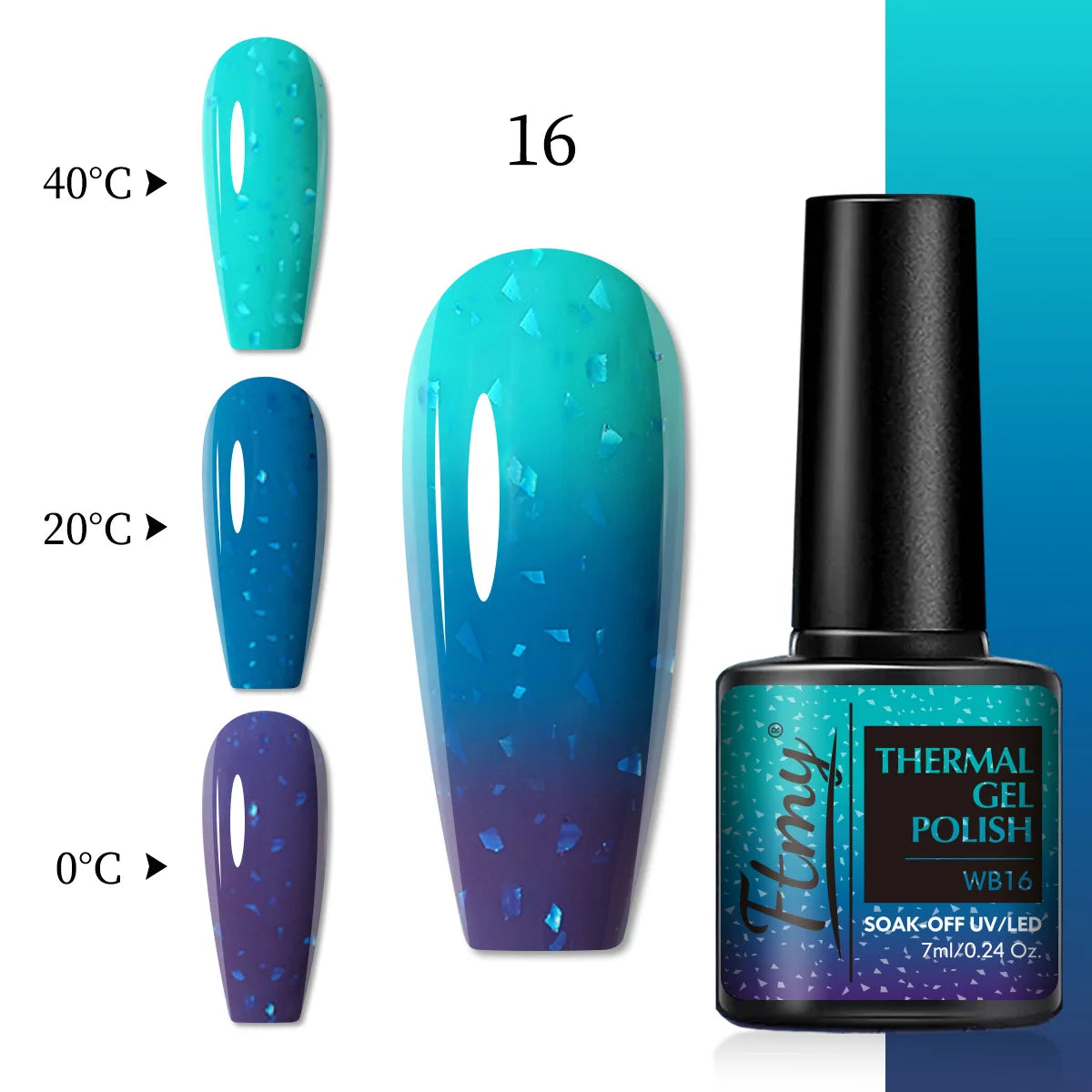 Color Changing Gel Nail Polish, Temperature-Sensitive, 7ml, Lead-Free, No Fragrance, Nail Art Manicure Gel Polish For Salon Use